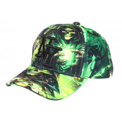 Casquette Enfant Squelette Verte Style Streetwear Skull 7 a 12 ans Casquette Enfant Hip Hop Honour