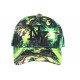 Casquette Enfant Squelette Verte Style Streetwear Skull 7 a 12 ans Casquette Enfant Hip Hop Honour