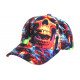 Casquette NY Enfant Crâne Rouge Bleue Style Streetwear Skull 7 a 12 ans Casquette Enfant Hip Hop Honour