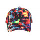 Casquette NY Enfant Crâne Rouge Bleue Style Streetwear Skull 7 a 12 ans Casquette Enfant Hip Hop Honour