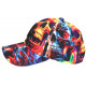 Casquette NY Enfant Crâne Rouge Bleue Style Streetwear Skull 7 a 12 ans Casquette Enfant Hip Hop Honour