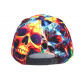 Casquette NY Enfant Crâne Rouge Bleue Style Streetwear Skull 7 a 12 ans Casquette Enfant Hip Hop Honour