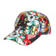Casquette NY Enfant Crâne Rouge Vert Look Streetwear Skull 7 a 12 ans Casquette Enfant Hip Hop Honour