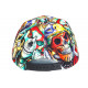 Casquette NY Enfant Crâne Rouge Vert Look Streetwear Skull 7 a 12 ans Casquette Enfant Hip Hop Honour