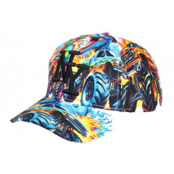 Casquette enfant garçon Monster Trucks et flammes Look streetwear 7-12 ans Casquette Enfant Hip Hop Honour