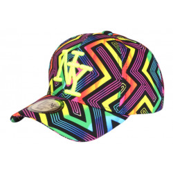 Casquette Enfant Fluo Style Graffiti Pop Arc en Ciel Ultra coloré 7-12 ans Casquette Enfant Hip Hop Honour