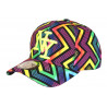 Casquette Enfant Fluo Style Graffiti PopArc en Ciel Ultra coloré 7-12 ans
