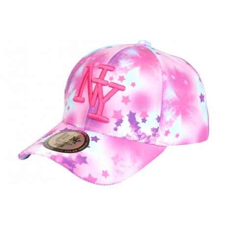 Casquette Fille Enfant Rose Étoiles Originale et NY Tendance 7 à 12 Ans Casquette Enfant Hip Hop Honour