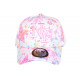 Casquette Fille Enfant Étoiles Multicolores - Arc-en-Ciel NY Rose - 7 à 12 Ans Casquette Enfant Hip Hop Honour