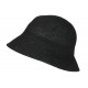 Chapeau Femme Été Noir Forme Cloche en Paille Tendance Coco CHAPEAUX Nyls Création