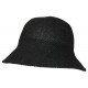 Chapeau Femme Été Noir Forme Cloche en Paille Tendance Coco CHAPEAUX Nyls Création