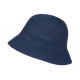 Chapeau Femme Été Bleu Marine Forme Cloche en Paille Tendance Coco CHAPEAUX Nyls Création