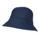Chapeau Femme Été Bleu Marine Forme Cloche en Paille Tendance Coco CHAPEAUX Nyls Création