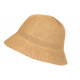 Chapeau Femme Été Marron Forme Cloche en Paille Tendance Coco CHAPEAUX Nyls Création