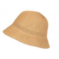 Chapeau Femme Été Marron Forme Cloche en Paille Tendance Coco CHAPEAUX Nyls Création