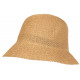 Chapeau Femme Été Marron Forme Cloche en Paille Tendance Coco CHAPEAUX Nyls Création