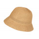 Chapeau Femme Été Marron Forme Cloche en Paille Tendance Coco CHAPEAUX Nyls Création