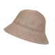 Chapeau Femme Été Taupe Forme Cloche en Paille Tendance Coco CHAPEAUX Nyls Création