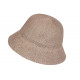 Chapeau Femme Été Taupe Forme Cloche en Paille Tendance Coco CHAPEAUX Nyls Création