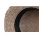 Chapeau Femme Été Taupe Forme Cloche en Paille Tendance Coco CHAPEAUX Nyls Création