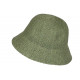 Chapeau Femme Été Vert Forme Cloche en Paille Tendance Coco CHAPEAUX Nyls Création