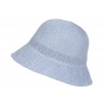 Chapeau Femme Été Gris Bleu Forme Cloche en Paille Tendance Coco