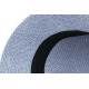 Chapeau Femme Été Gris Bleu Forme Cloche en Paille Tendance Coco CHAPEAUX Nyls Création