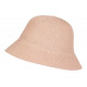 Chapeau Femme Été Rose Forme Cloche en Paille Tendance Coco CHAPEAUX Nyls Création