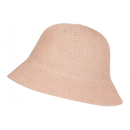 Chapeau Femme Été Rose Forme Cloche en Paille Tendance Coco CHAPEAUX Nyls Création