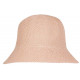 Chapeau Femme Été Rose Forme Cloche en Paille Tendance Coco CHAPEAUX Nyls Création