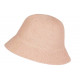 Chapeau Femme Été Rose Forme Cloche en Paille Tendance Coco CHAPEAUX Nyls Création