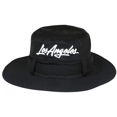 Chapeau Bob Los Angeles Noir – Grand Bob Safari Streetwear Large Bord en Coton BOB Nyls Création
