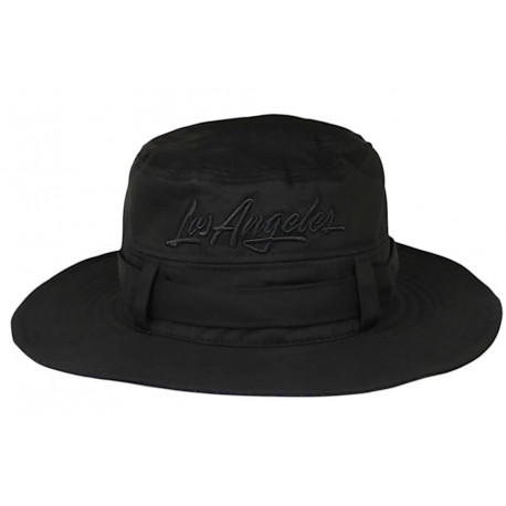 Chapeau Bob Los Angeles Noir – Grand Bob Safari Streetwear Bord Large en Coton BOB Nyls Création