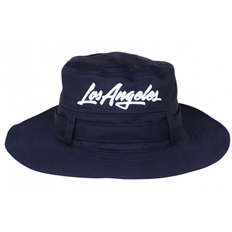Chapeau Bob Los Angeles Bleu – Grand Bob Safari Streetwear Large Bord en Coton BOB Nyls Création