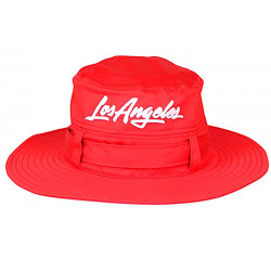 Chapeau Bob Los Angeles Rouge – Bob Safari Streetwear Large Bord en Coton BOB Nyls Création
