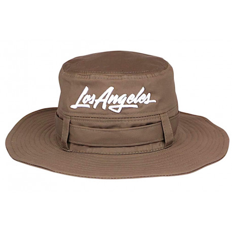 Chapeau Bob Los Angeles Marron – Bob Safari Streetwear Large Bord en Coton BOB Nyls Création