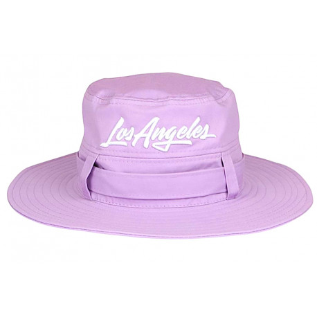 Chapeau Bob Los Angeles Violet – Bob Safari Streetwear Large Bord en Coton BOB Nyls Création