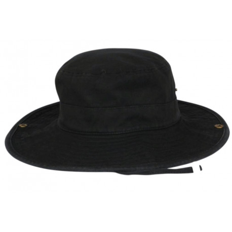 Bob Safari Noir Ficelle Homme Femme – Chapeau Bob Large Coton Denim BOB Nyls Création