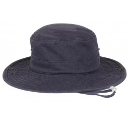 Bob Safari Bleu Ficelle Homme Femme – Chapeau Bob Large Coton Denim BOB Nyls Création