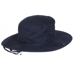 Grand Bob Safari Bleu Large Homme Femme – Chapeau Bob Ficelle en Coton BOB Nyls Création