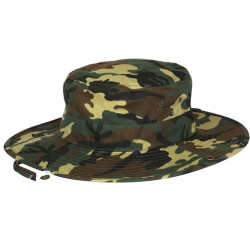 Grand Bob Camouflage Vert Large Homme Femme – Chapeau Bob Ficelle en Coton BOB Nyls Création