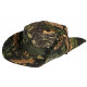Chapeau Bob Chasse Vert et Marron Camouflage avec Ficelle de serrage Bob Safari Nyls Création