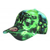 Casquette Tête de Mort Verte Noire Streetwear Originale NY Baseball Skull