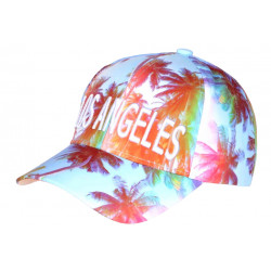 Casquette Los Angeles Bleue Tropicale Palmiers Streetwear Sunrise CASQUETTES Hip Hop Honour