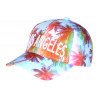 Casquette Los Angeles Bleue Tropicale Palmiers Streetwear Sunrise