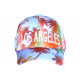 Casquette Los Angeles Bleue Tropicale Palmiers Streetwear Sunrise CASQUETTES Hip Hop Honour