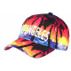 Casquette Los Angeles Orange Tropicale Palmiers Streetwear Sunrise CASQUETTES Hip Hop Honour