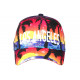 Casquette Los Angeles Orange Tropicale Palmiers Streetwear Sunrise CASQUETTES Hip Hop Honour