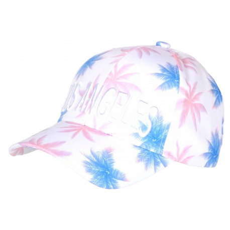Casquette Los Angeles Rose Pastel Tropicale Palmiers Streetwear Sunrise CASQUETTES Hip Hop Honour