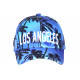 Casquette Los Angeles Bleue Tropicale Palmiers Noirs Streetwear Sunrise CASQUETTES Hip Hop Honour